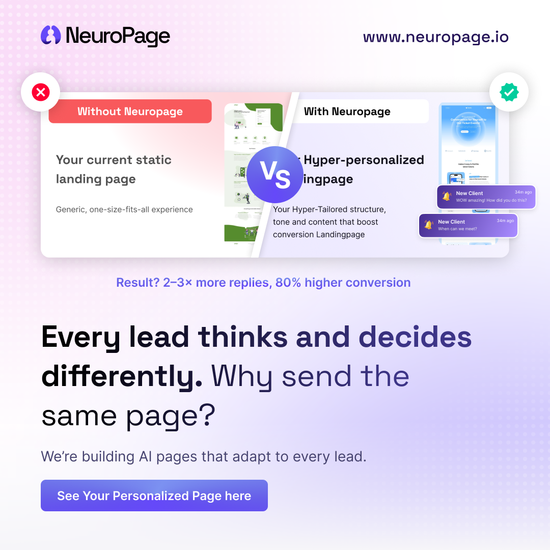 Neuropage delivers personalization at a level that traditional tools cannot match.