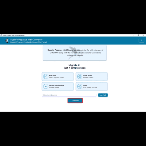 SysInfo Pegasus Mail Converter screenshot