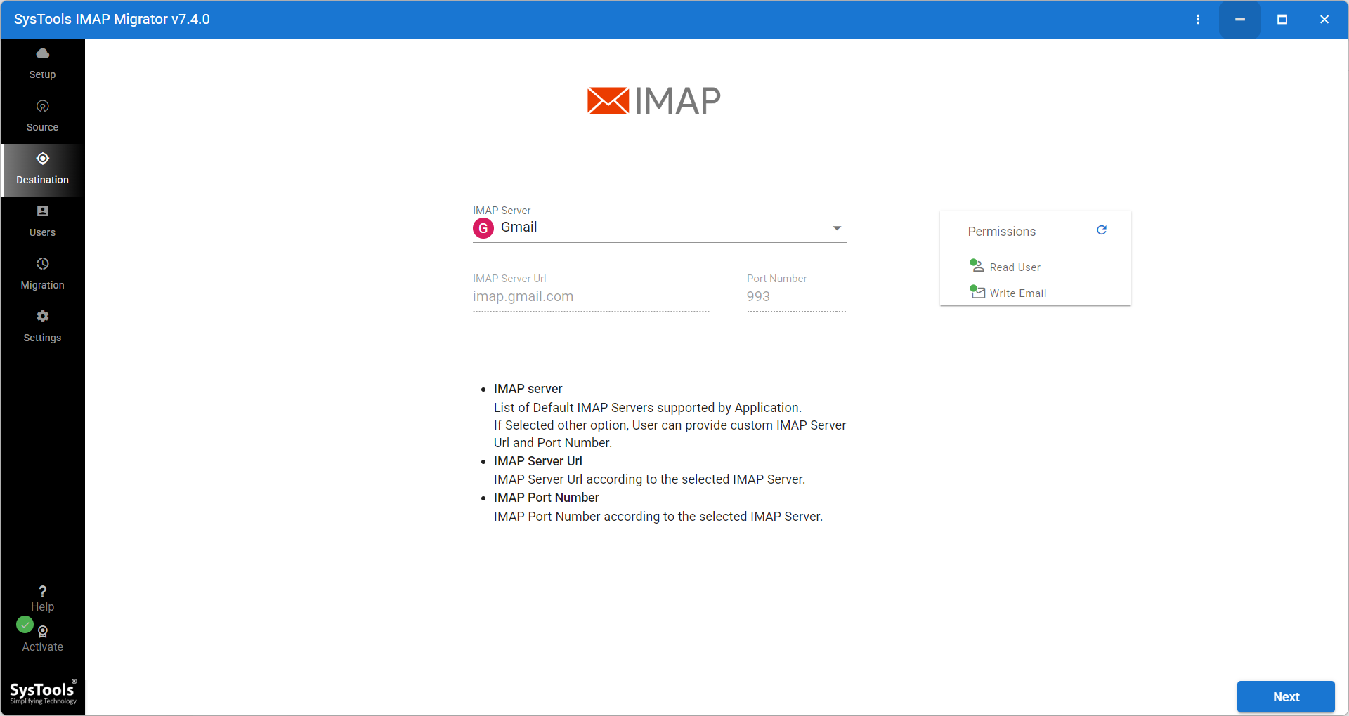 SysTools IMAP Migrator