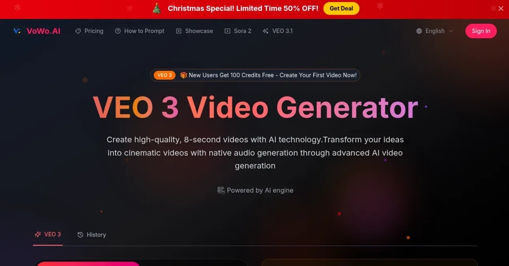 VoWo AI - VEO 3 Video Generator screenshot