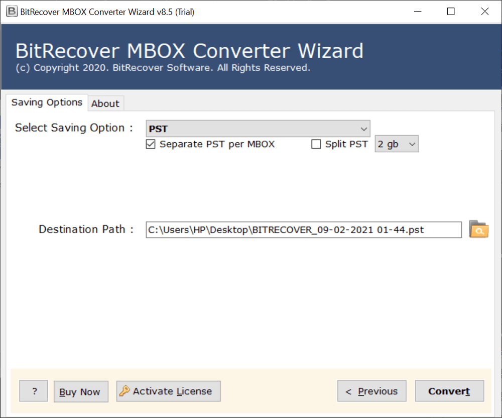 BitRecover MBOX to PST Converter Tool