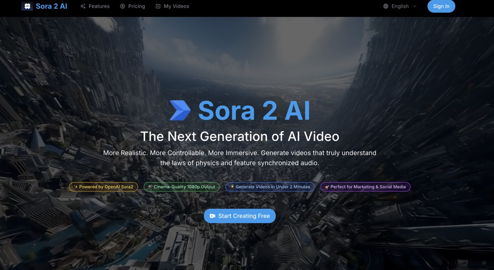 Sora2 AI screenshot