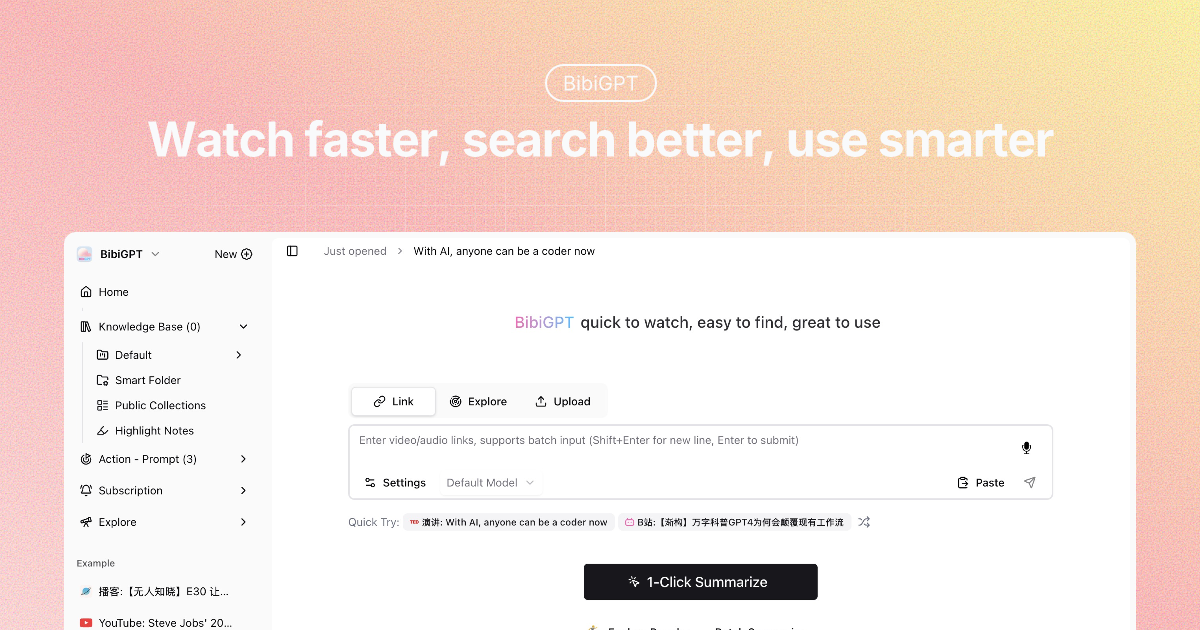 BibiGPT screenshot