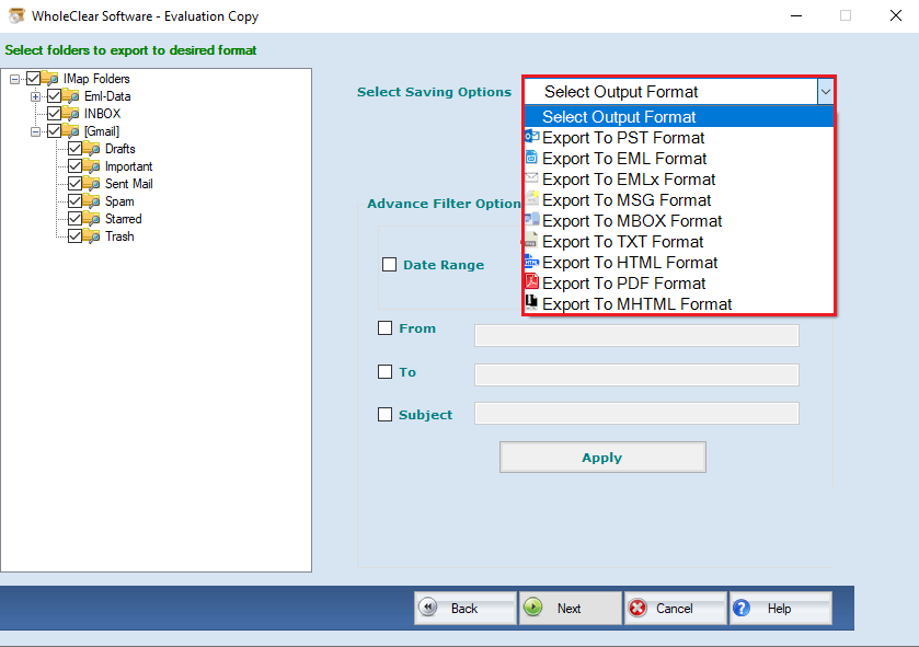 WholeClear Gmail Backup Software