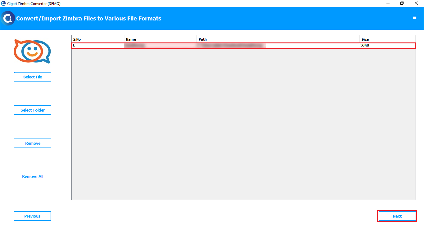Cigati Zimbra Mail Converter