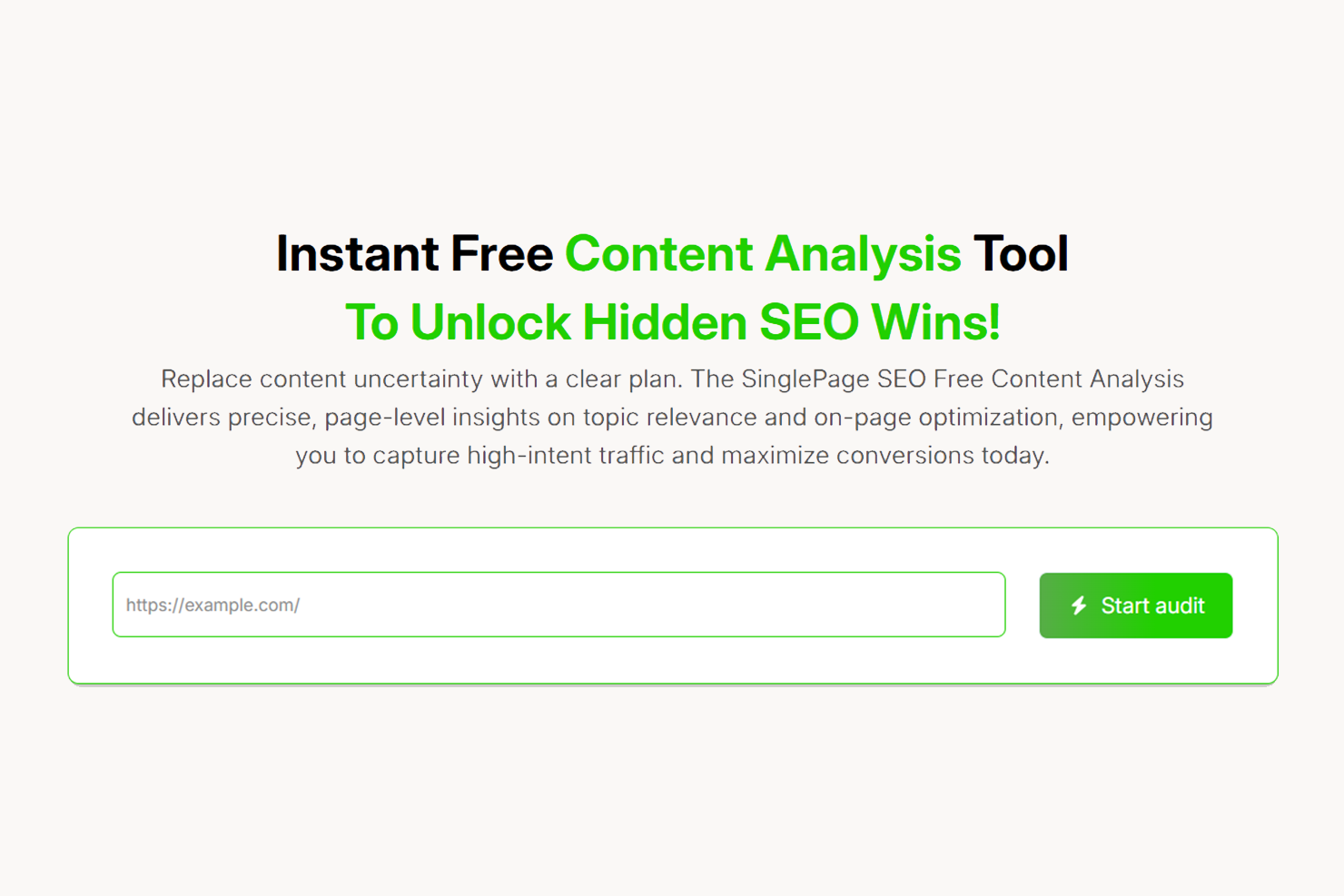 SinglePage SEO