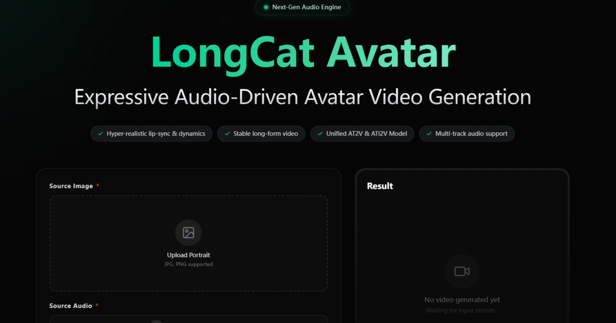 LongCat Avatar screenshot