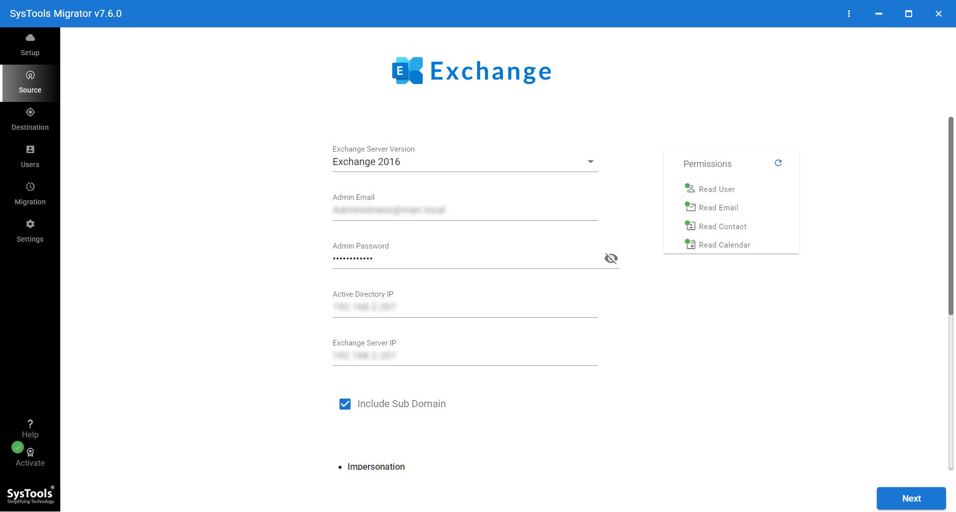 SysTools Exchange to Domino Migration Tool