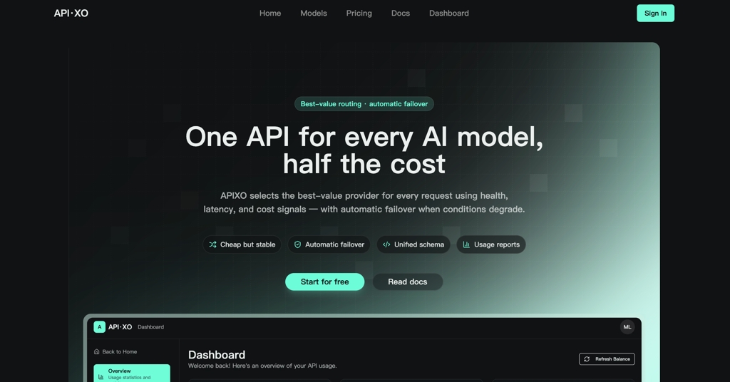 APIXO - AI api platform screenshot