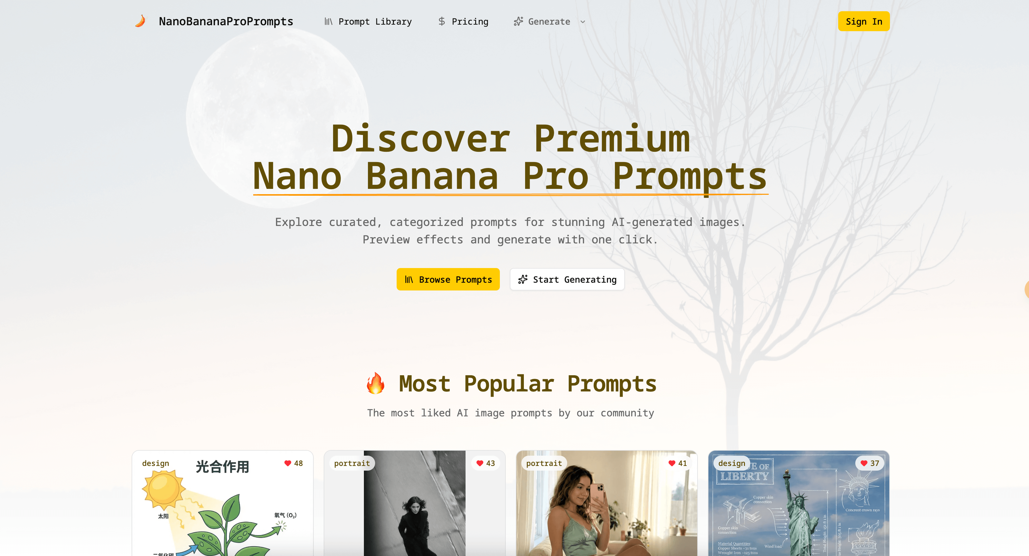 Nano Banana Pro Prompts screenshot
