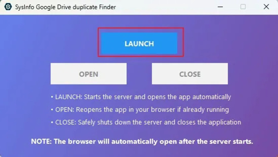 SysInfo Google Drive Duplicate Finder
