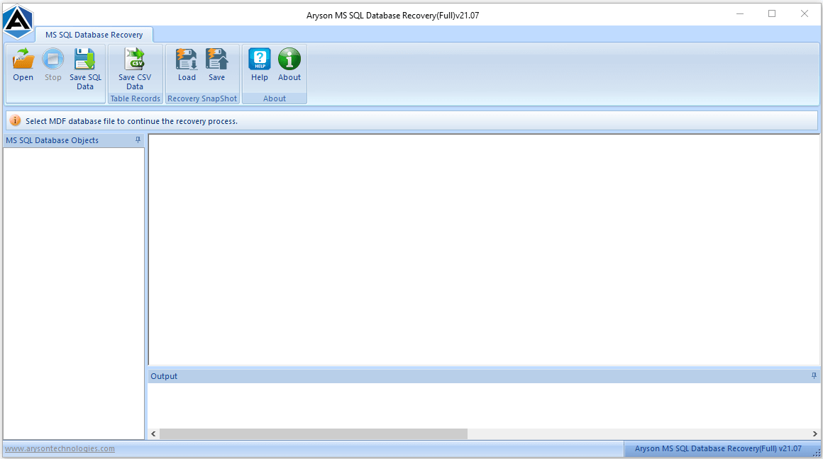 Aryson SQL Database Recovery Software