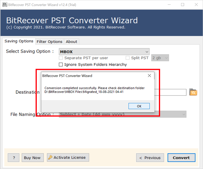 BitRecover PST to MBOX Converter