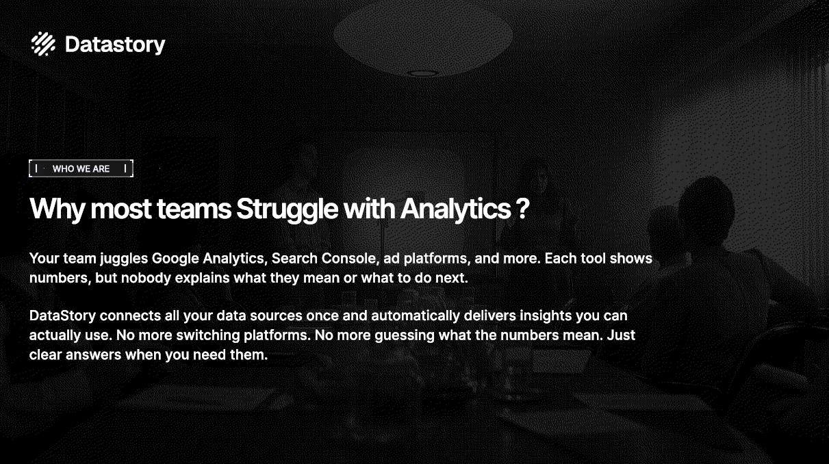 Datastory screenshot