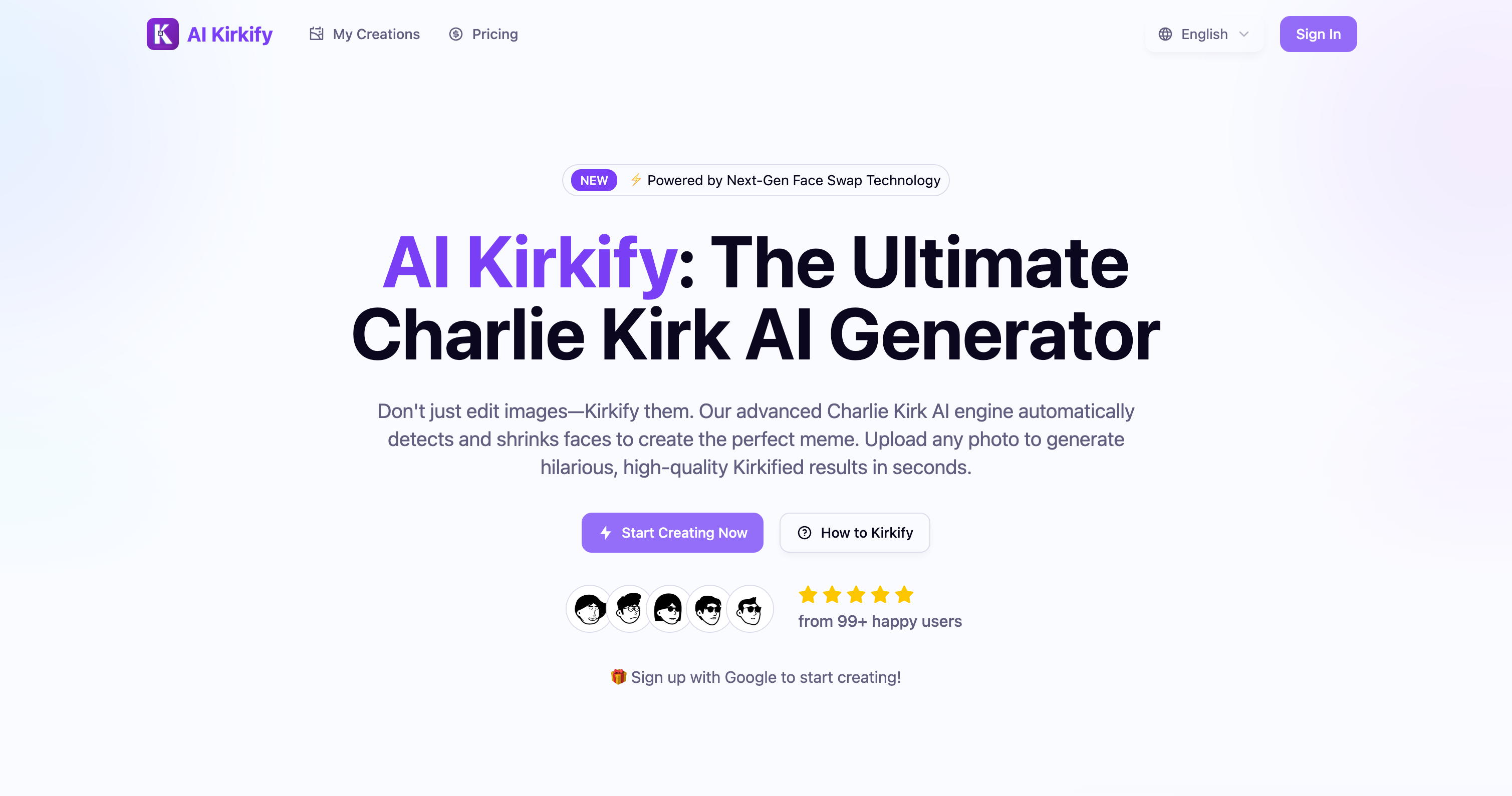 AI Kirkify - Charlie Kirk AI Generator screenshot