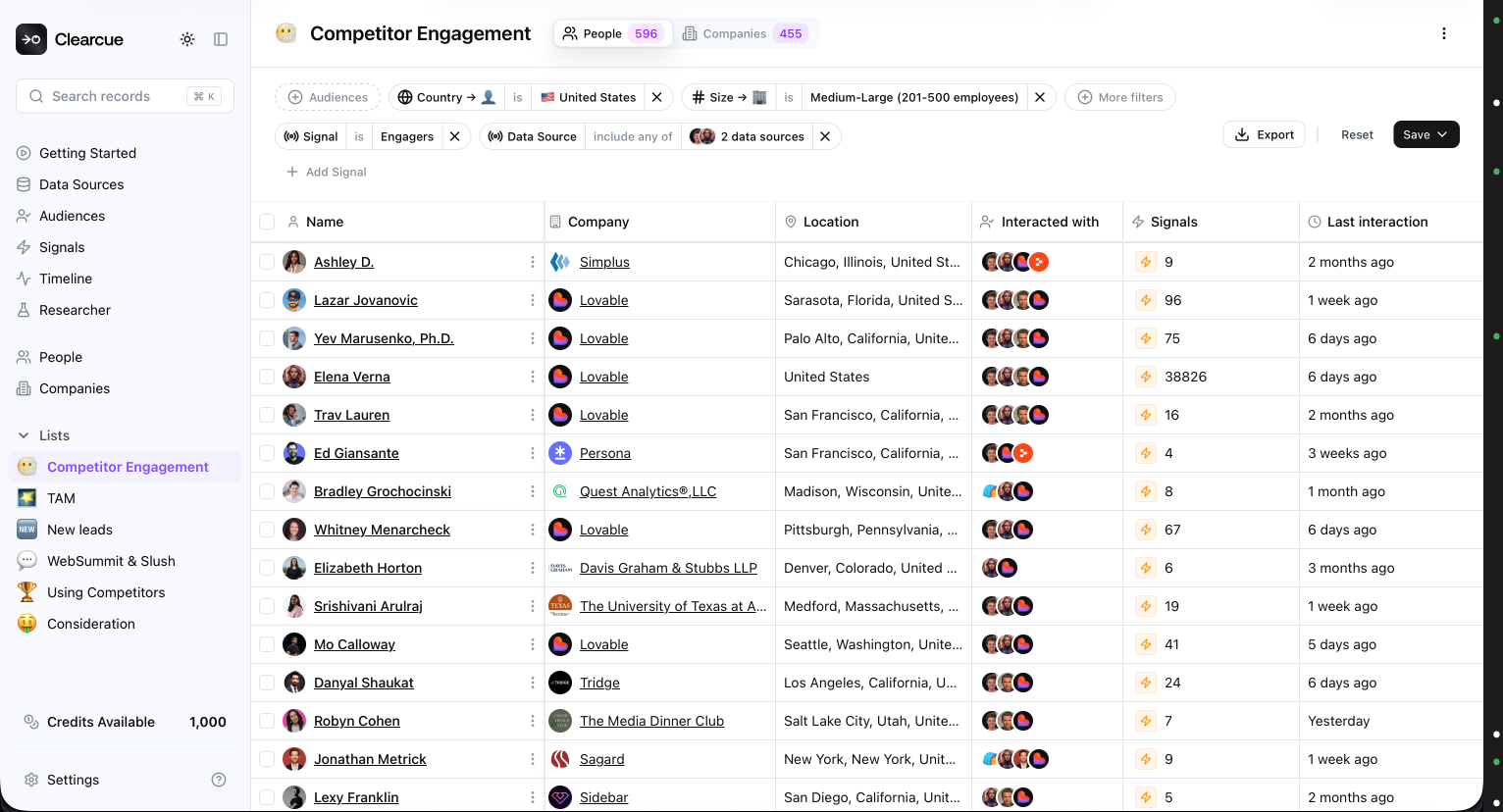 Clearcue screenshot