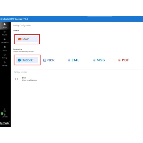 SysTools Email Backup Wizard