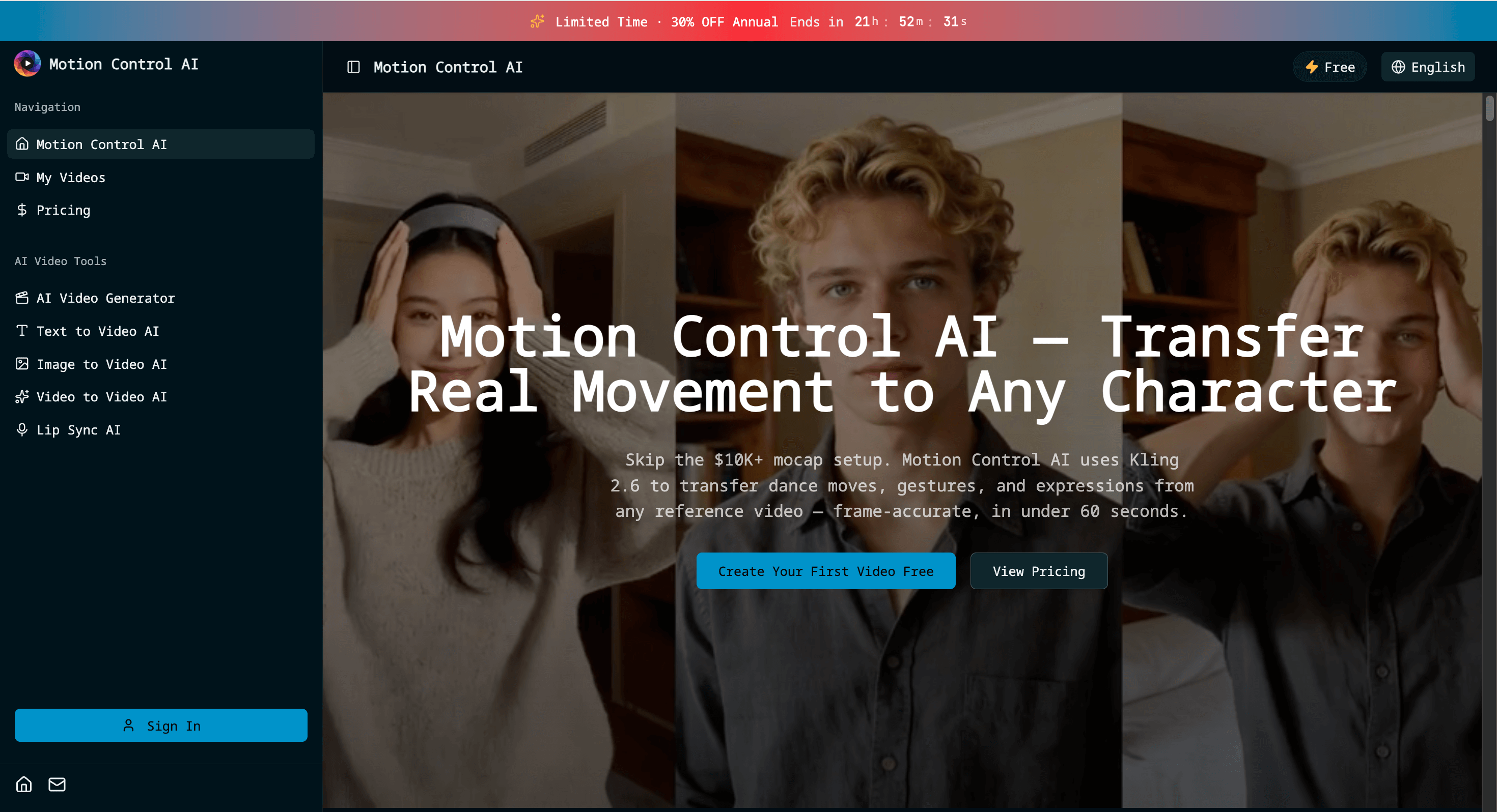 Motion Control AI — Transfer Real Movement to Any Character