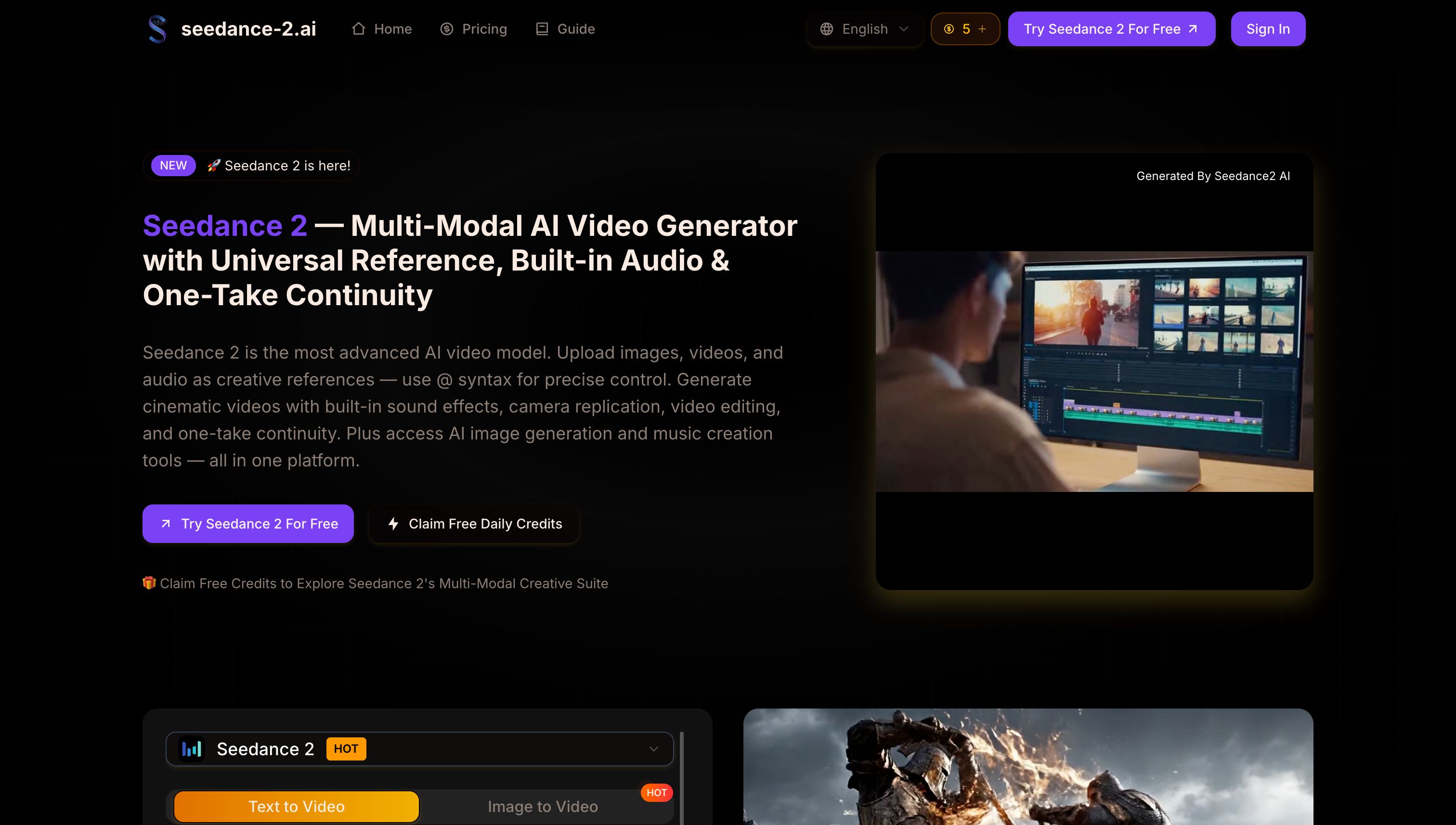 Seedance 2 screenshot