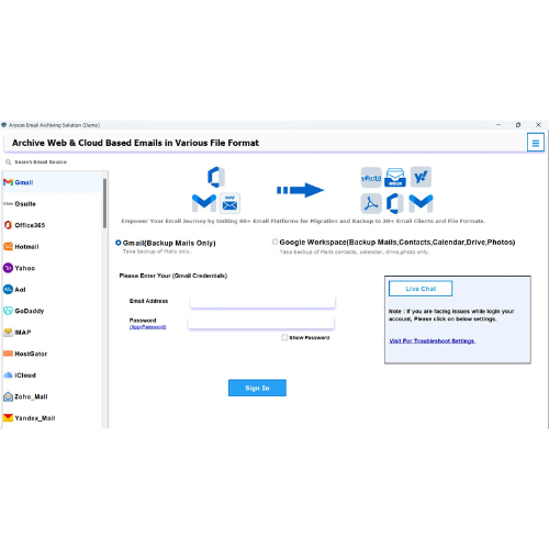 Aryson Email Archiving Software