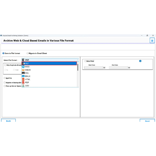Aryson Email Archiving Software