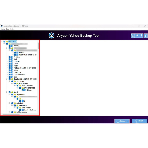 Aryson Yahoo Backup Tool