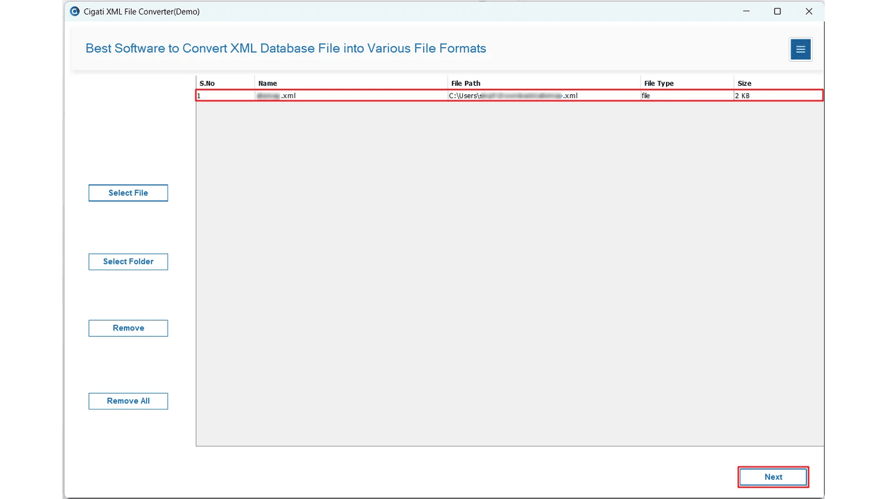 Cigati XML File Converter