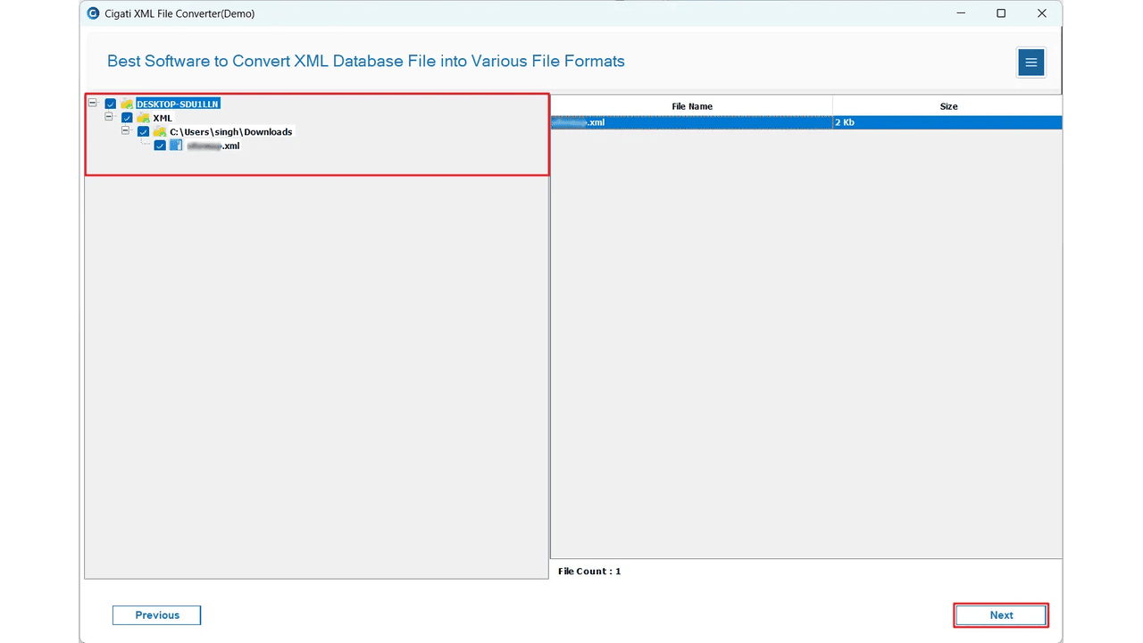 Cigati XML File Converter