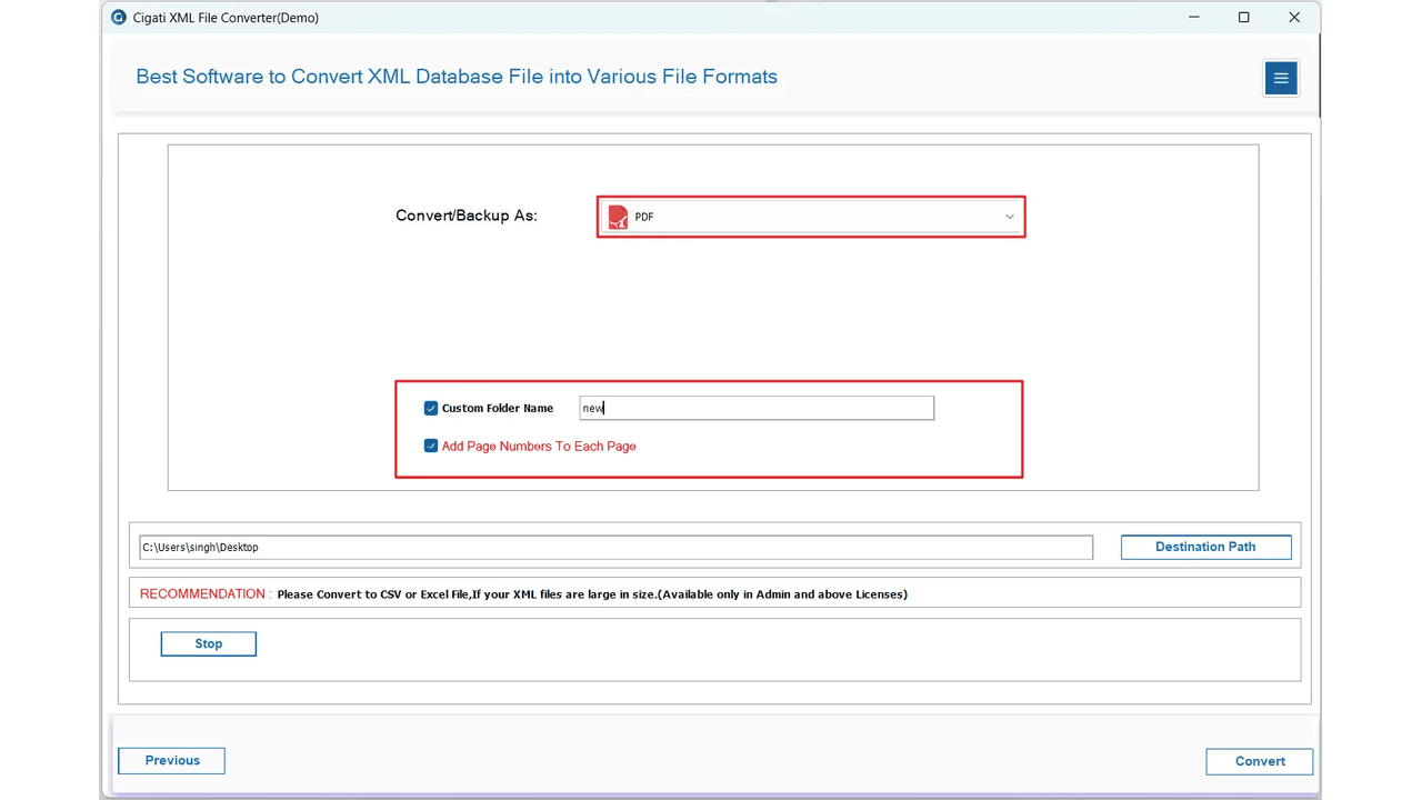 Cigati XML File Converter
