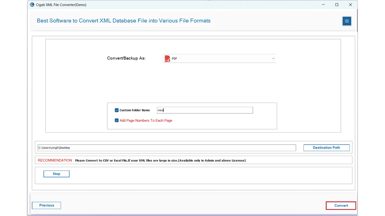 Cigati XML File Converter