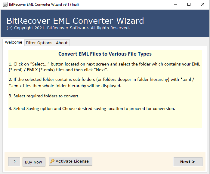 BitRecover EML to PST Converter