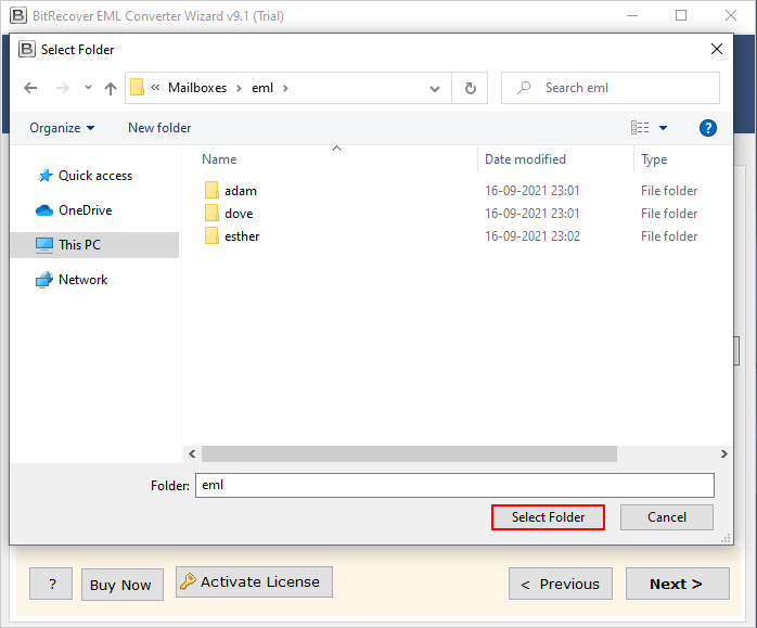 BitRecover EML to PST Converter
