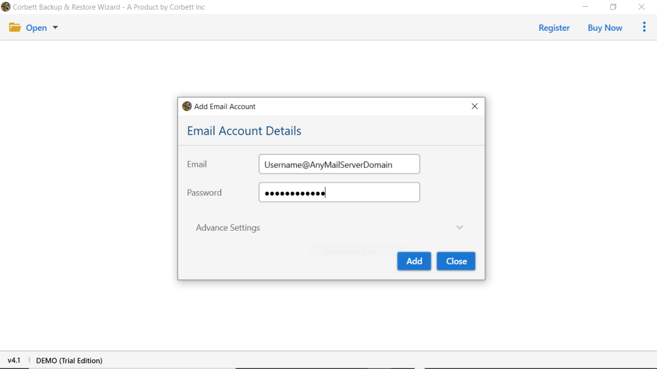 Corbett Email Backup Software