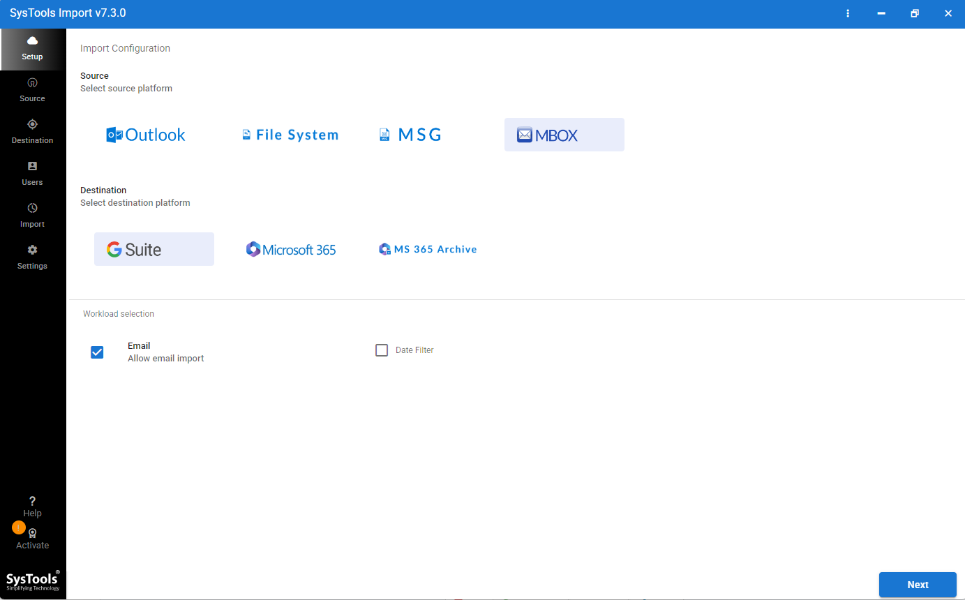 SysTools Import PST to Office 365