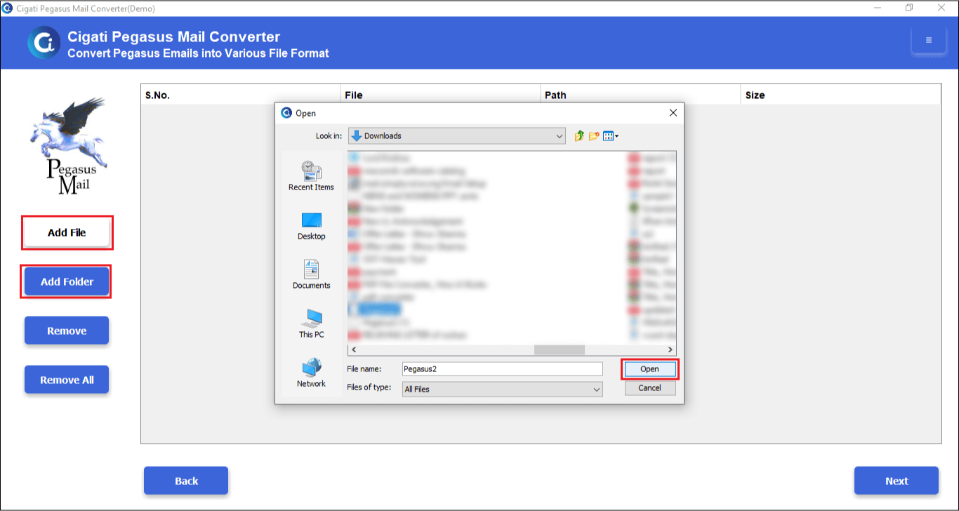 Cigati Pegasus Mail Converter