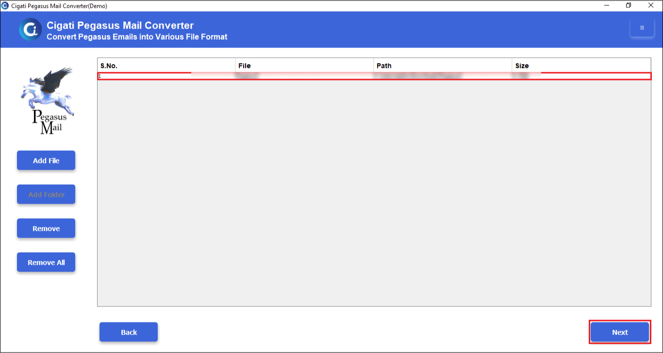 Cigati Pegasus Mail Converter