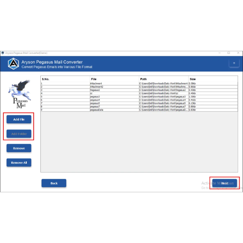 Aryson Pegasus Mail Converter