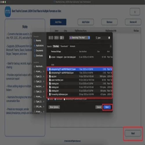 MacSonik JSON File Converter
