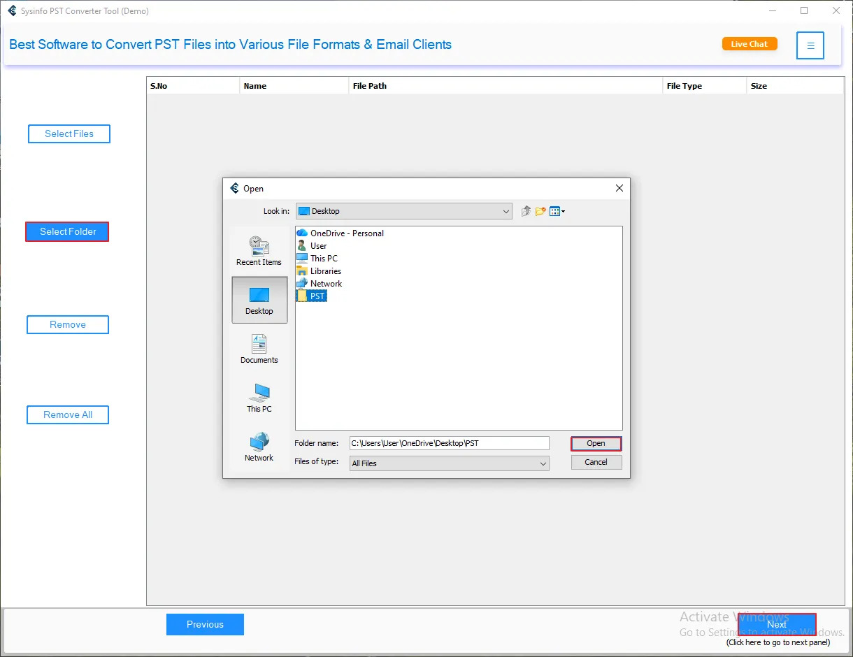 SysInfo PST to Gmail Migration Tool