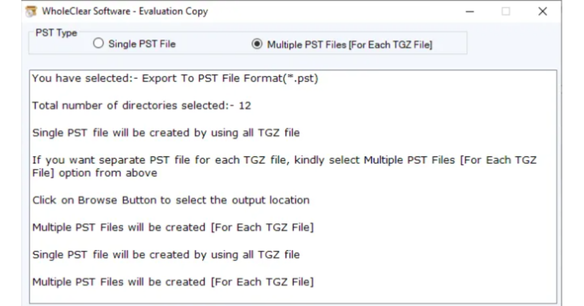 WholeClear TGZ to PST Converter Tool
