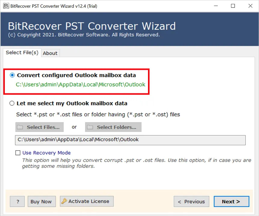 BitRecover PST Converter Wizard