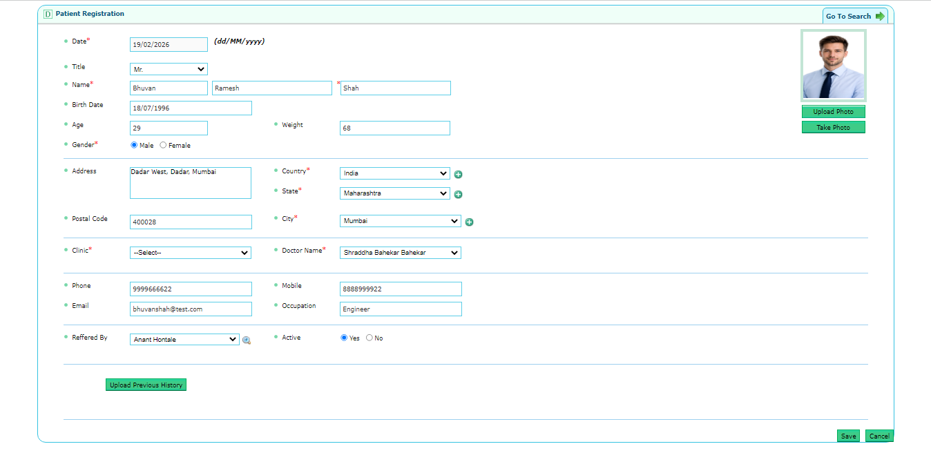 The Patient Registration module in Flexi Clinic is a comprehensive clinic management software.