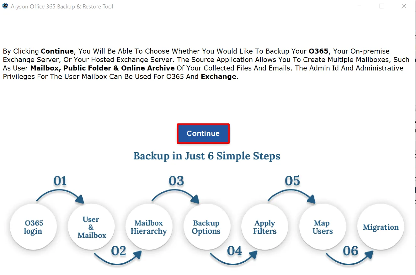 Aryson Office 365 Backup & Restore Tool