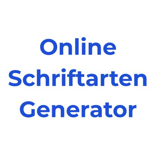 Online Schriftarten Generator