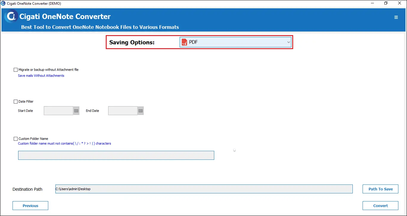 Cigati OneNote Converter