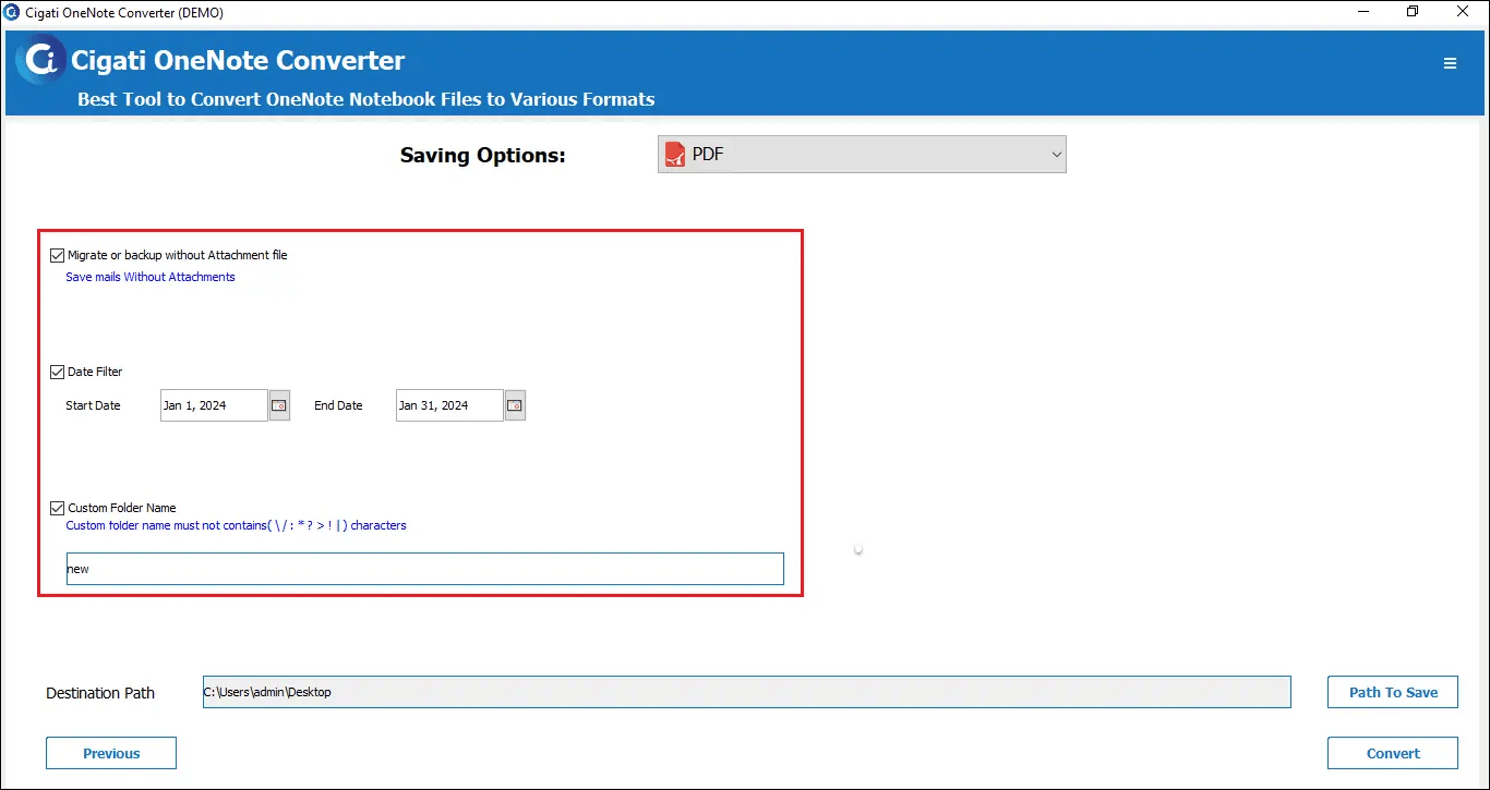 Cigati OneNote Converter