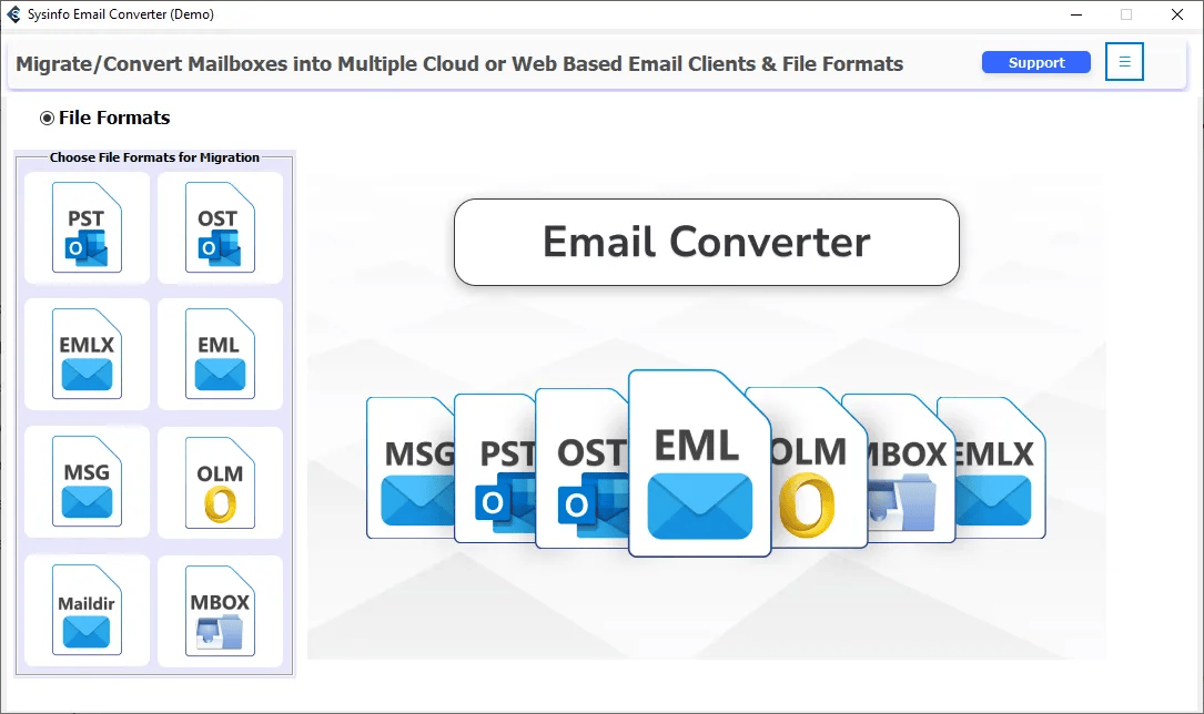 Sysinfo Email Converter Tool