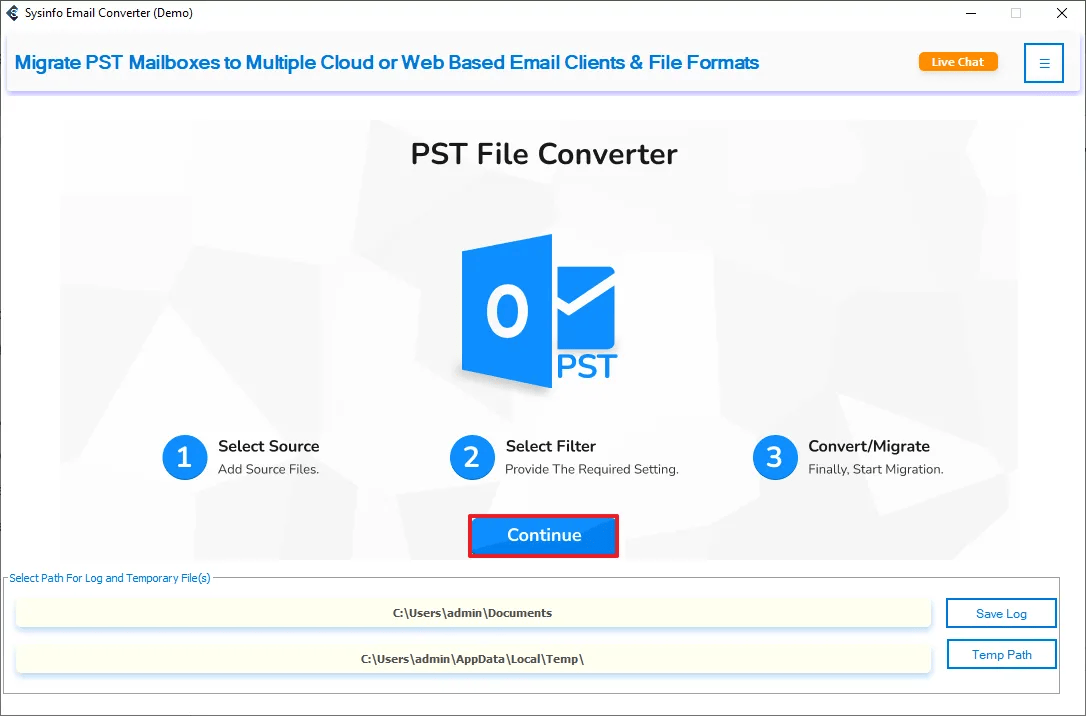 Sysinfo Email Converter Tool