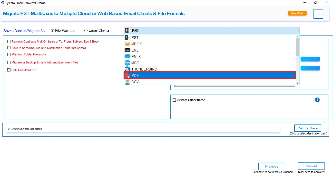 Sysinfo Email Converter Tool