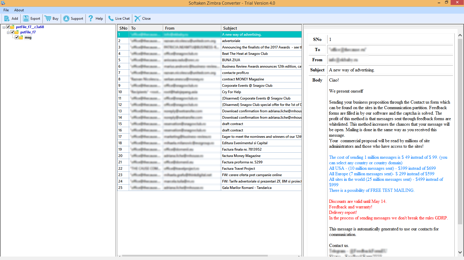 Softaken TGZ to MSG Converter Tool